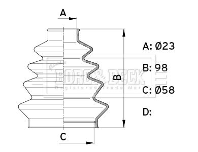 BORG & BECK Paljekumisarja, vetoakseli BCB2061